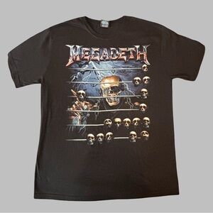 MEGADEATH Men’s Vintage Black Graphic Tee Size XL